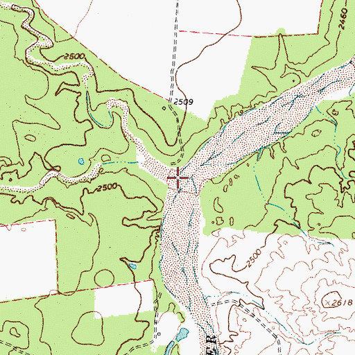 Topographic Map of Brushy Creek, TX