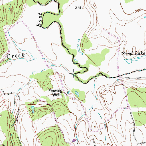 Topographic Map of Brushy Creek, TX