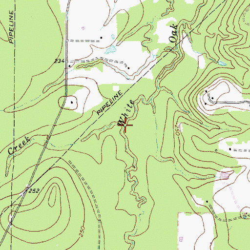 Topographic Map of Brushy Creek, TX