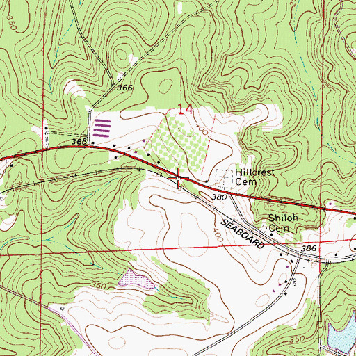 Topographic Map of Buffalo, AL