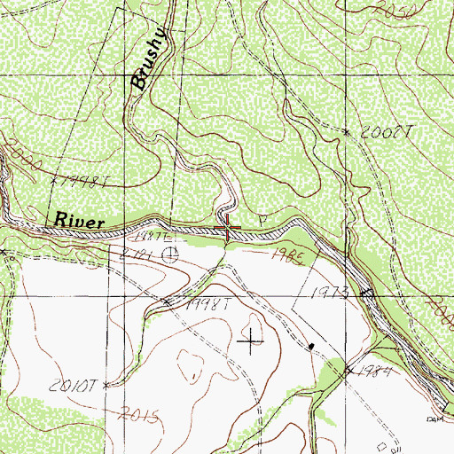 Topographic Map of Brushy Creek, TX