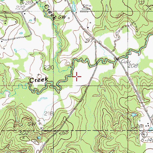 Topographic Map of Brushy Creek, TX