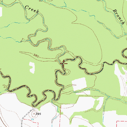 Topographic Map of Brushy Creek, TX
