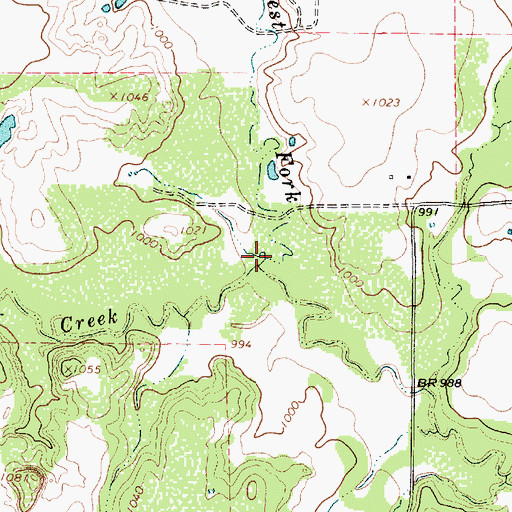 Topographic Map of Brushy Creek, TX