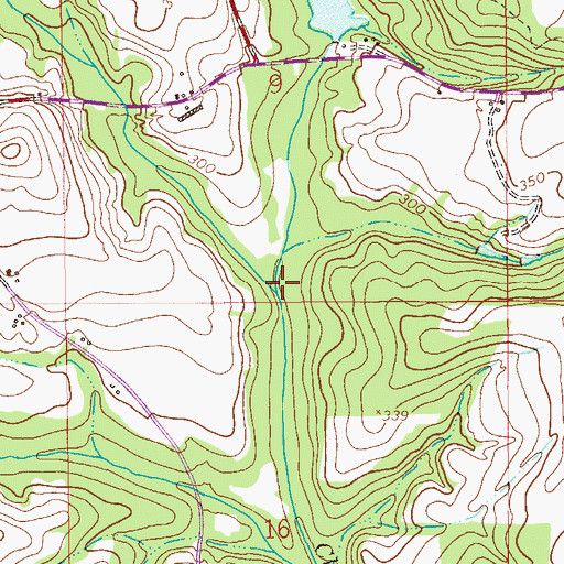 Topographic Map of Butts Branch, AL