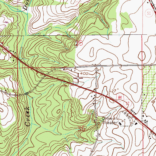 Topographic Map of Byrds Mill (historical), AL