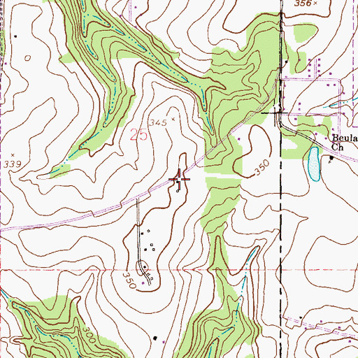 Topographic Map of New Life Church, AL