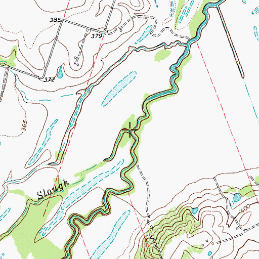 Topographic Map of Brushy Slough, TX