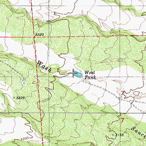 Topographic Map of West Tank, AZ