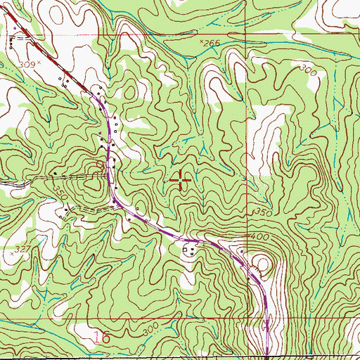 Topographic Map of Camp Branch, AL