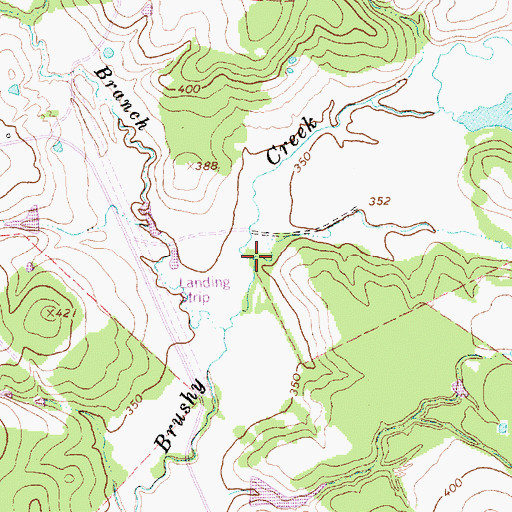 Topographic Map of Buck Creek, TX