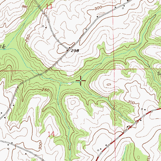 Topographic Map of Castleberry Branch, AL