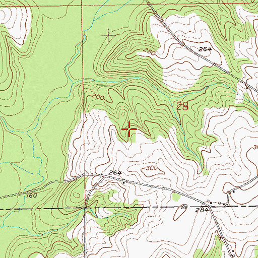 Topographic Map of Cedar Branch, AL