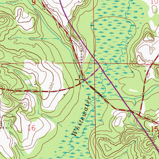 Topographic Map of Cedar Creek, AL