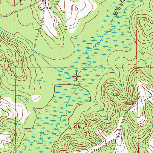 Topographic Map of Chapman Creek, AL
