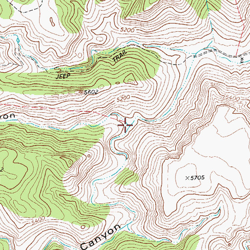 Topographic Map of Buckley Canyon, TX