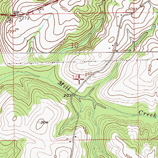 Topographic Map of Corinth Church (historical), AL