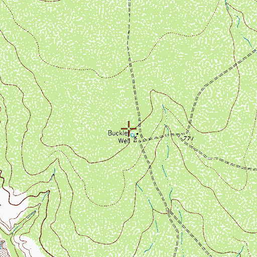 Topographic Map of Buckley Well, TX