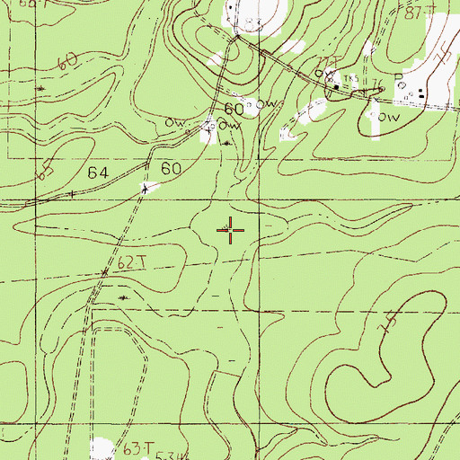 Topographic Map of Bucks Branch, TX