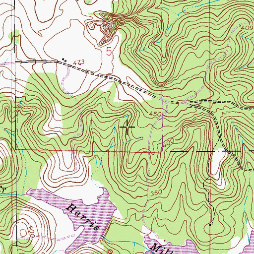 Topographic Map of Dickers Mill (historical), AL
