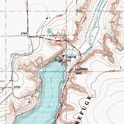 Topographic Map of Buffalo Lake, TX
