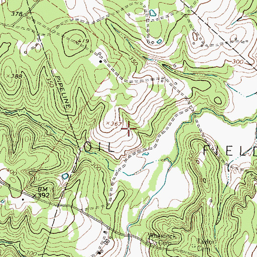 Topographic Map of Buffalo Oil Field, TX