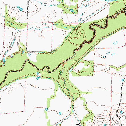 Topographic Map of Buggy Whip Creek, TX