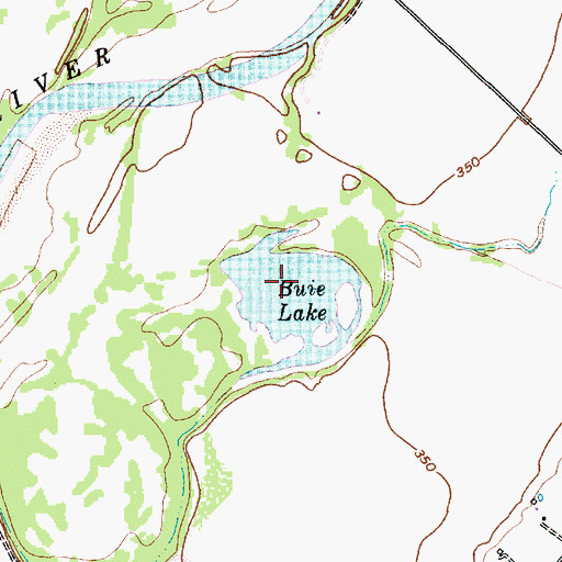 Topographic Map of Buie Lake, TX