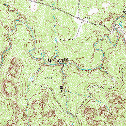 Topographic Map of Bull Canyon, TX