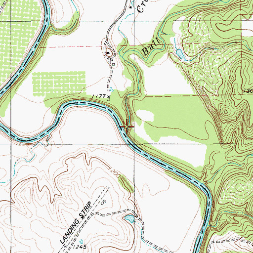 Topographic Map of Bull Creek, TX