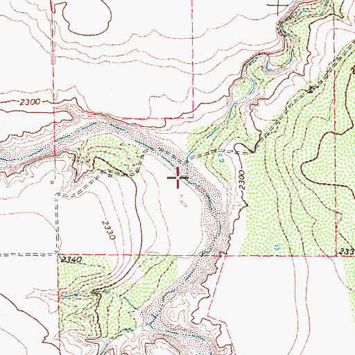 Topographic Map of Bull Creek, TX