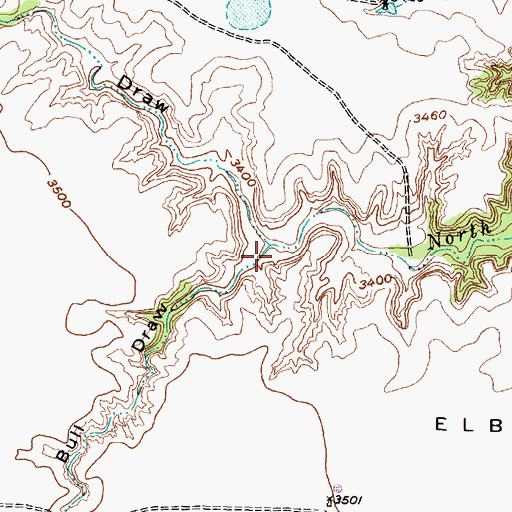 Topographic Map of Bull Draw, TX