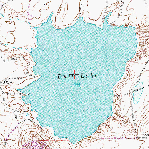 Topographic Map of Bull Lake, TX