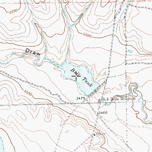 Topographic Map of Bull Tank, TX