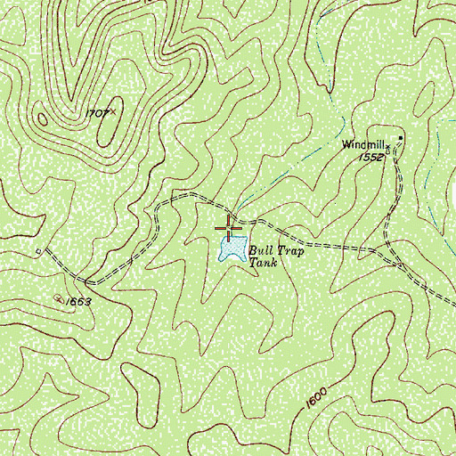Topographic Map of Bull Trap Tank, TX