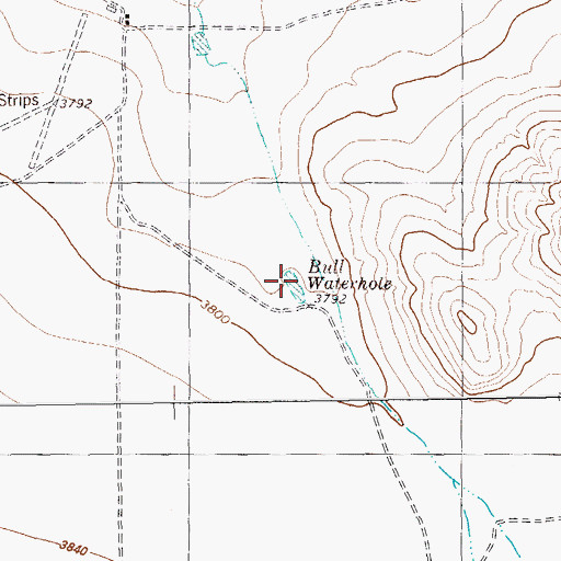 Topographic Map of Bull Waterhole, TX