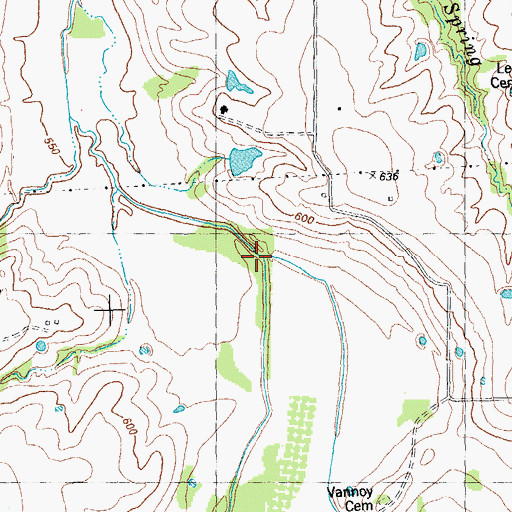 Topographic Map of Bullard Creek, TX