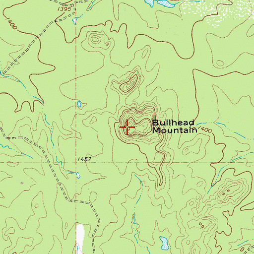 Topographic Map of Bullhead Mountain, TX