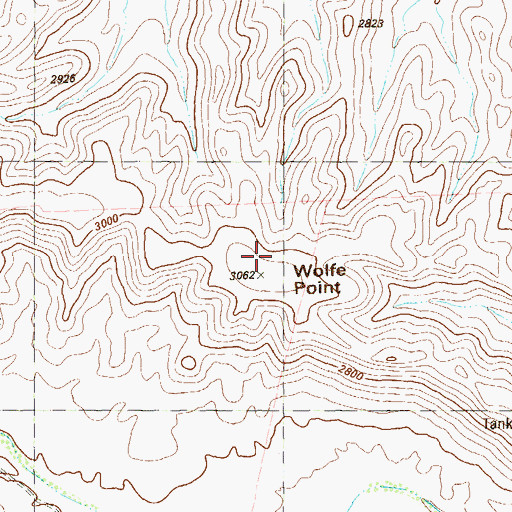 Topographic Map of Bullis Gap Range, TX