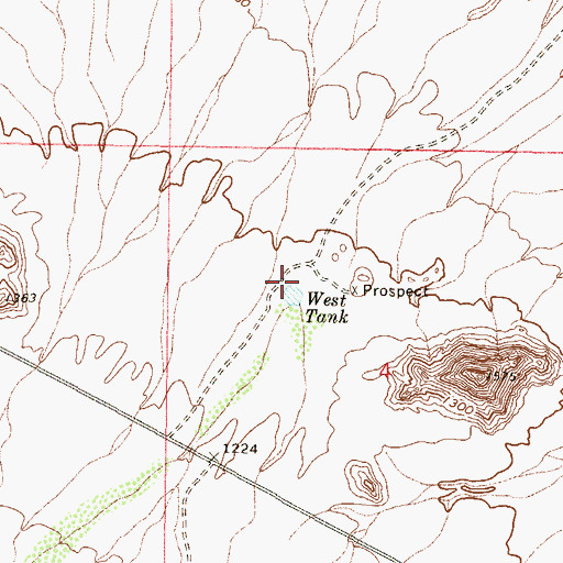 Topographic Map of West Tank, AZ