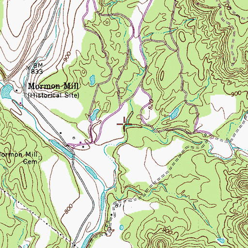Topographic Map of Burger Hollow, TX