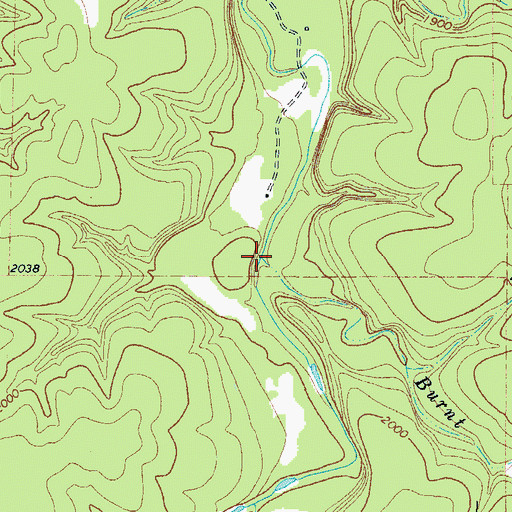 Topographic Map of Burnt Branch, TX