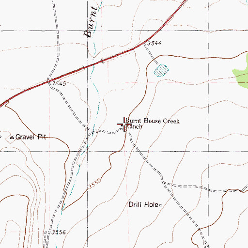 Topographic Map of Burnt House Creek Ranch, TX