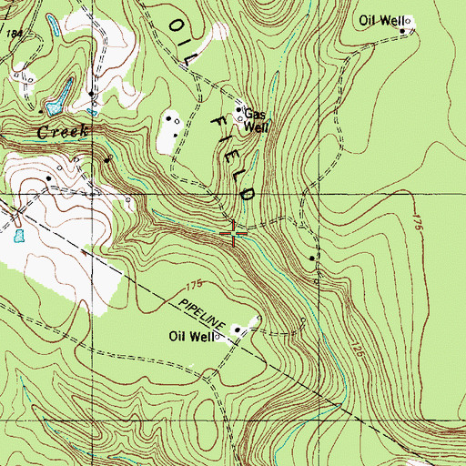 Topographic Map of Burnt-Out Creek, TX