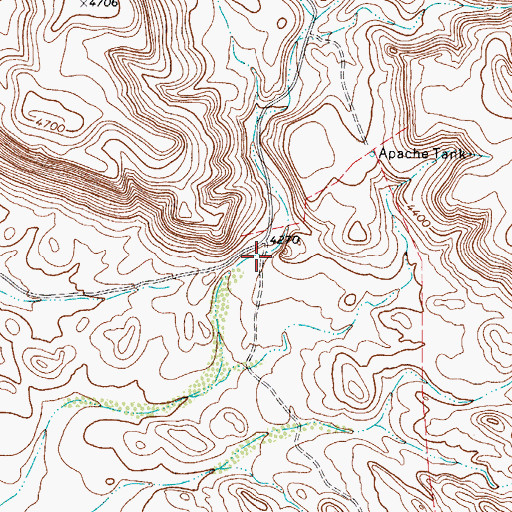 Topographic Map of Burro Canyon, TX