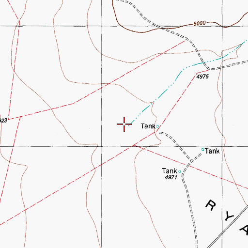 Topographic Map of Burro Draw, TX