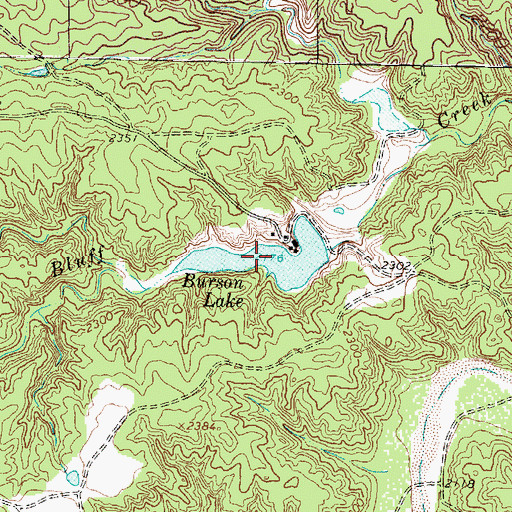 Topographic Map of Burson Lake, TX