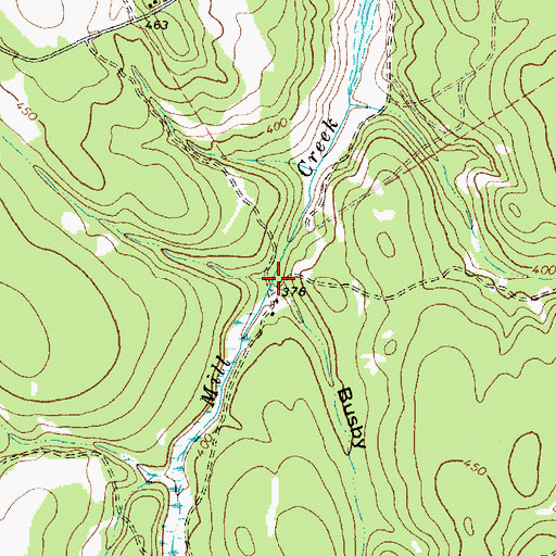 Topographic Map of Busby Hollow, TX
