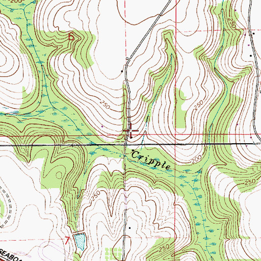 Topographic Map of Green Horn Saddle Club, AL