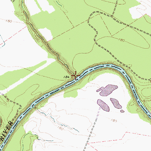 Topographic Map of Busch Slough, TX
